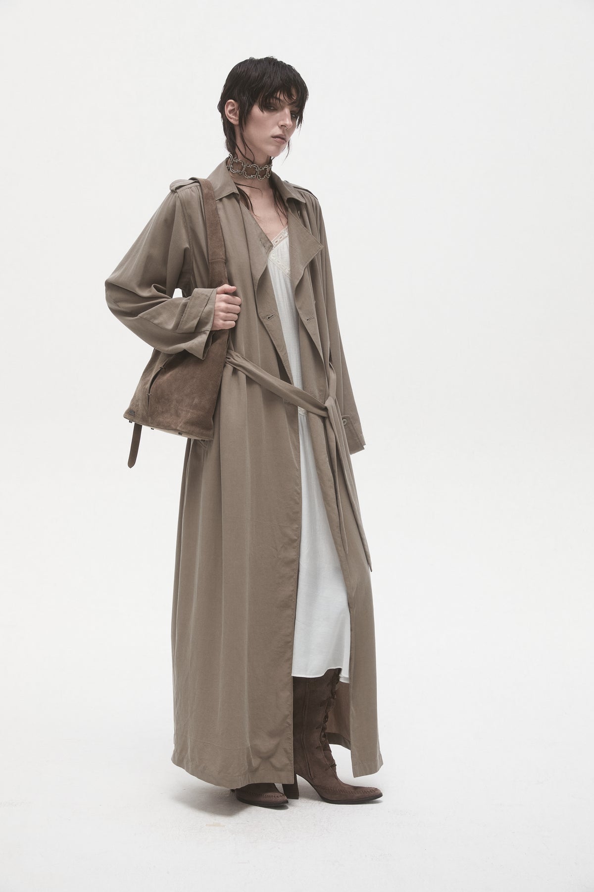 Vintage Belted Trench Coat