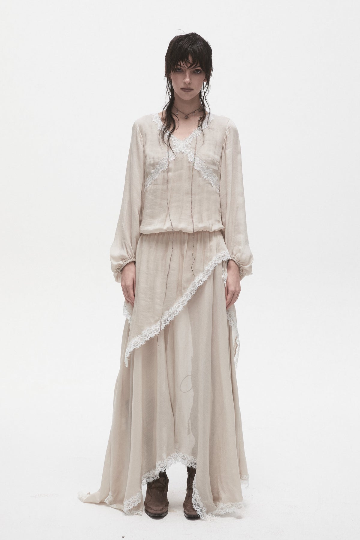 Layered Lace Maxi Dress