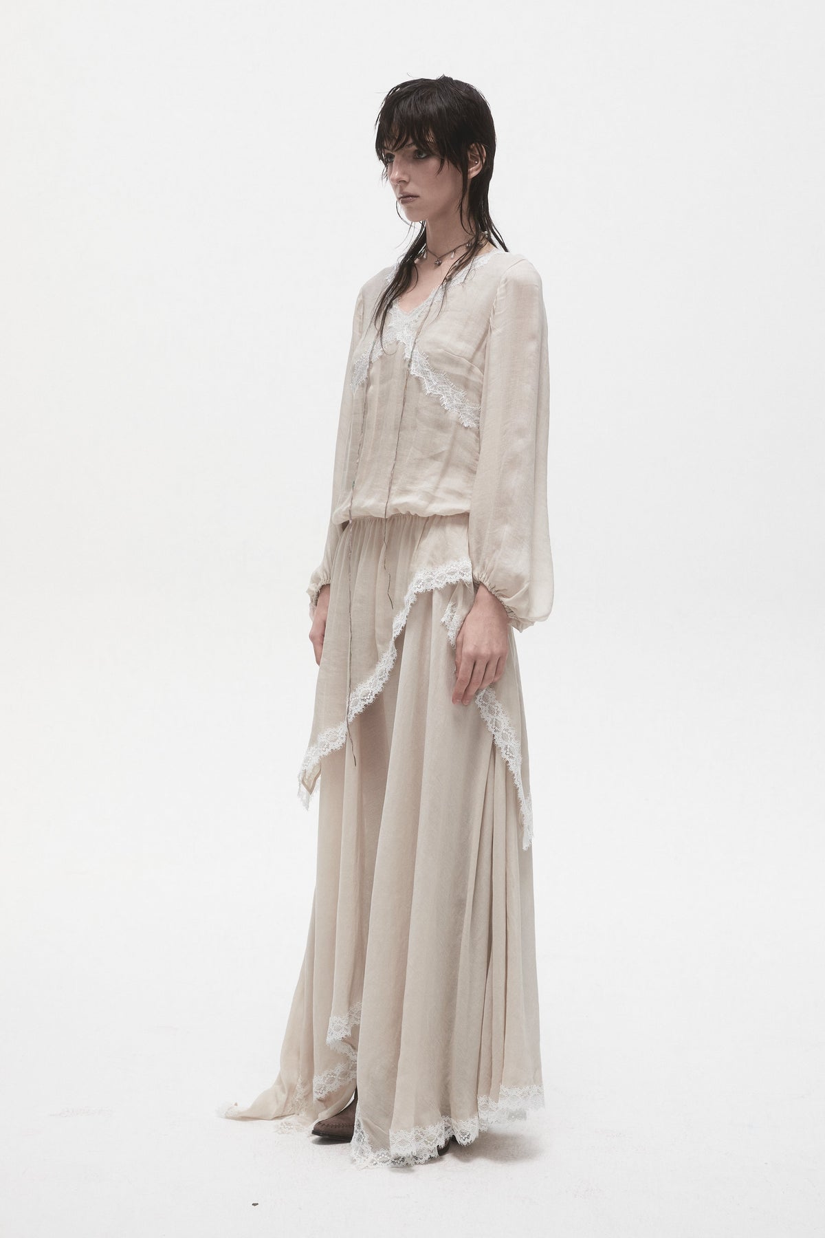 Layered Lace Maxi Dress