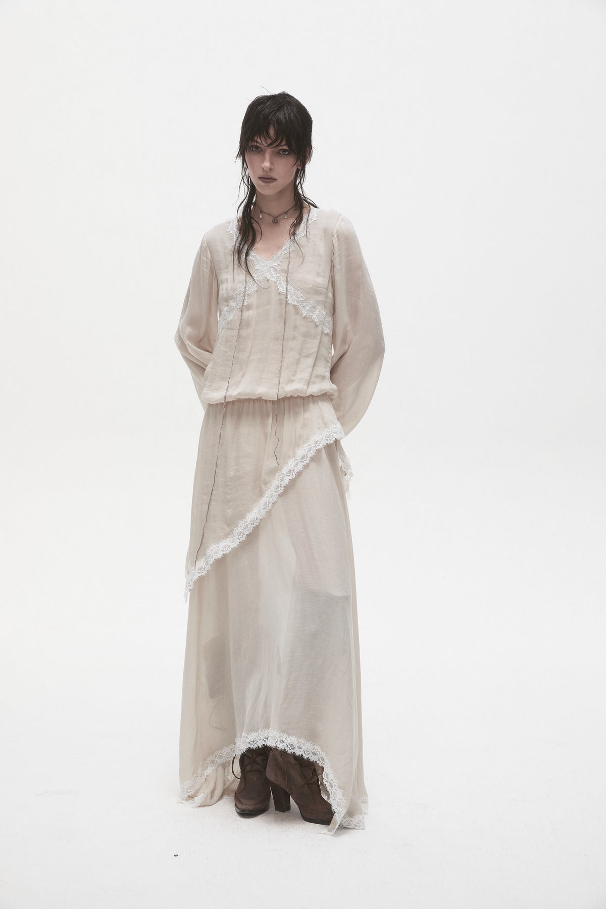 Layered Lace Maxi Dress