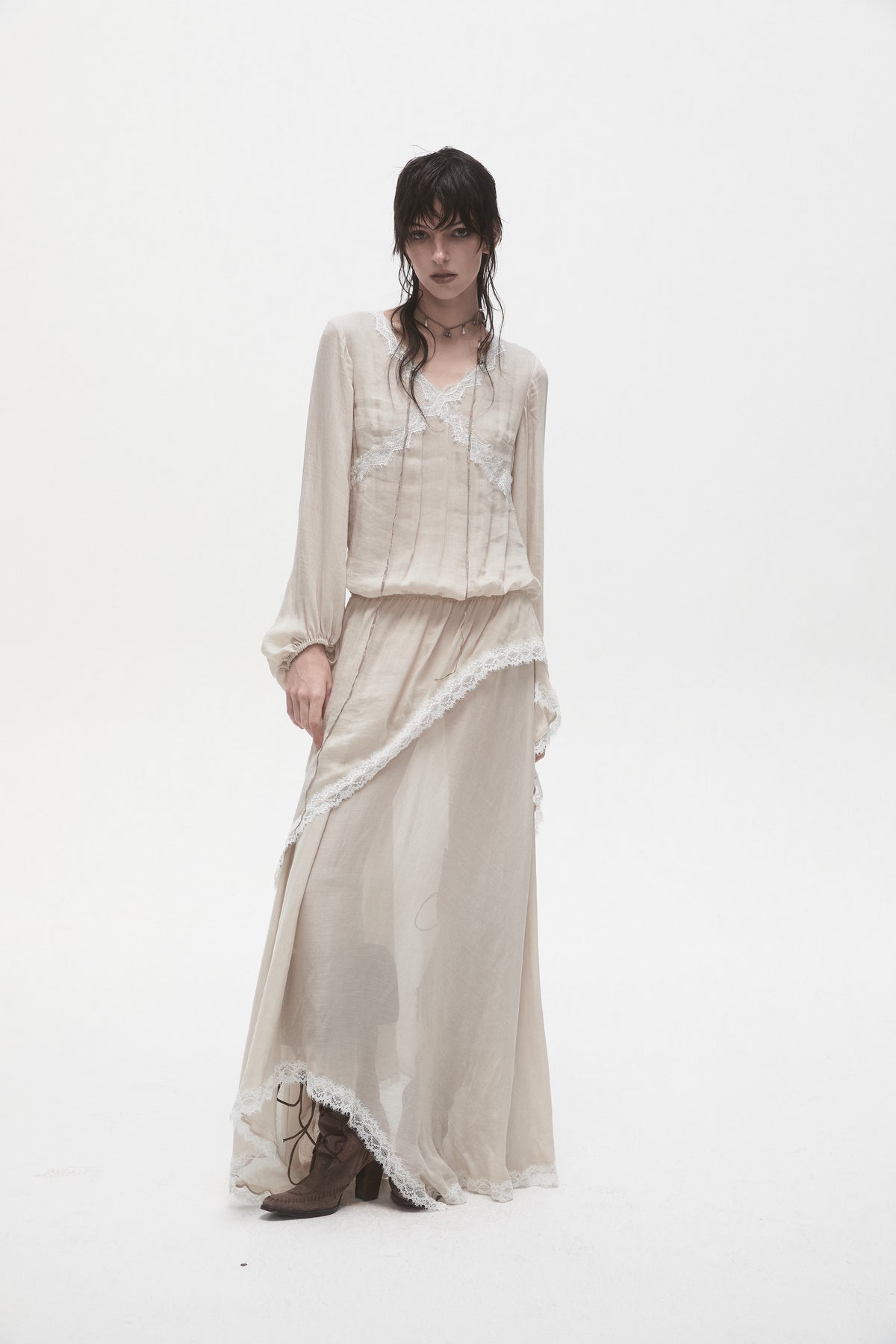 Layered Lace Maxi Dress