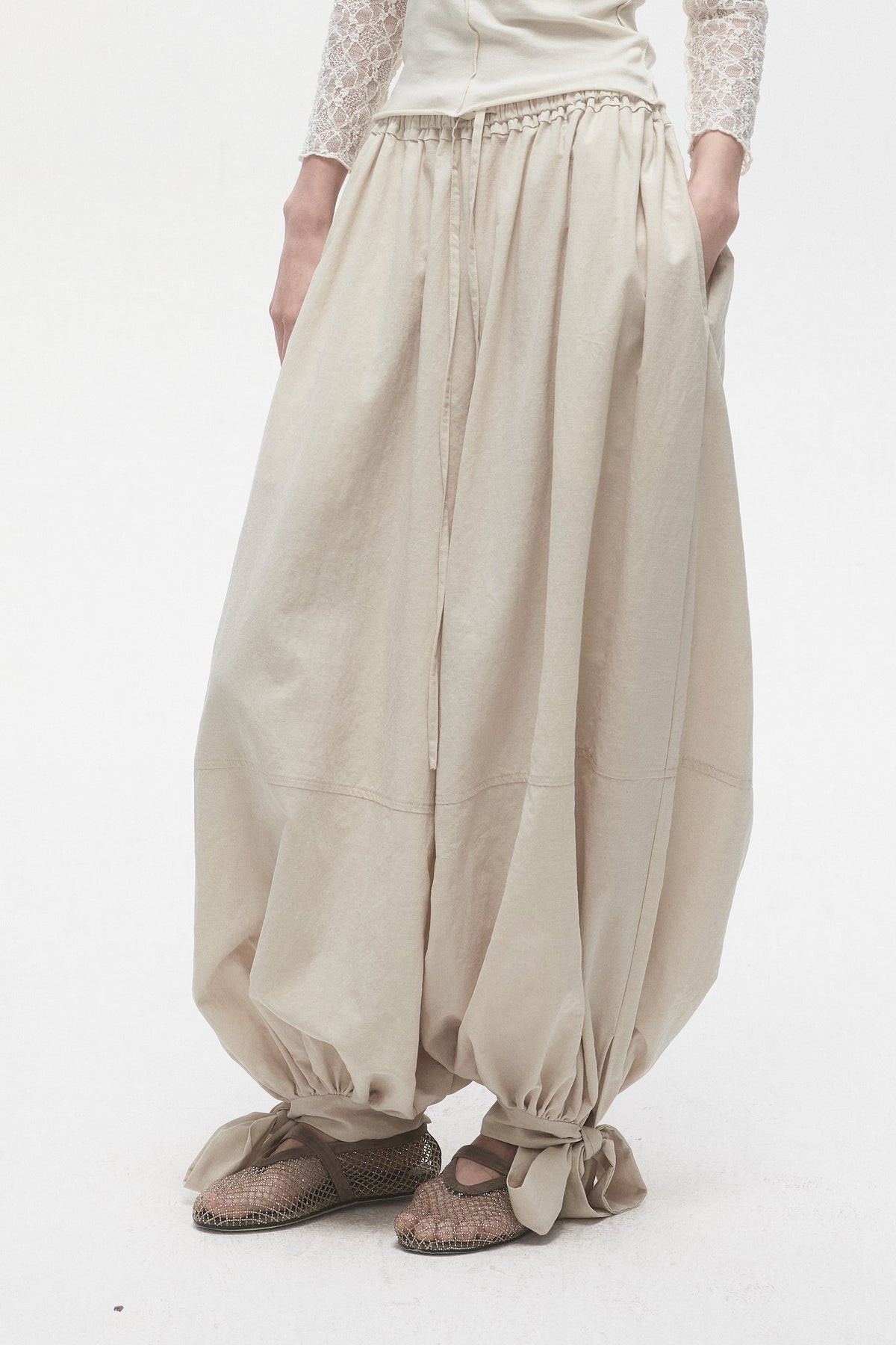 Light Khaki Balloon Pants