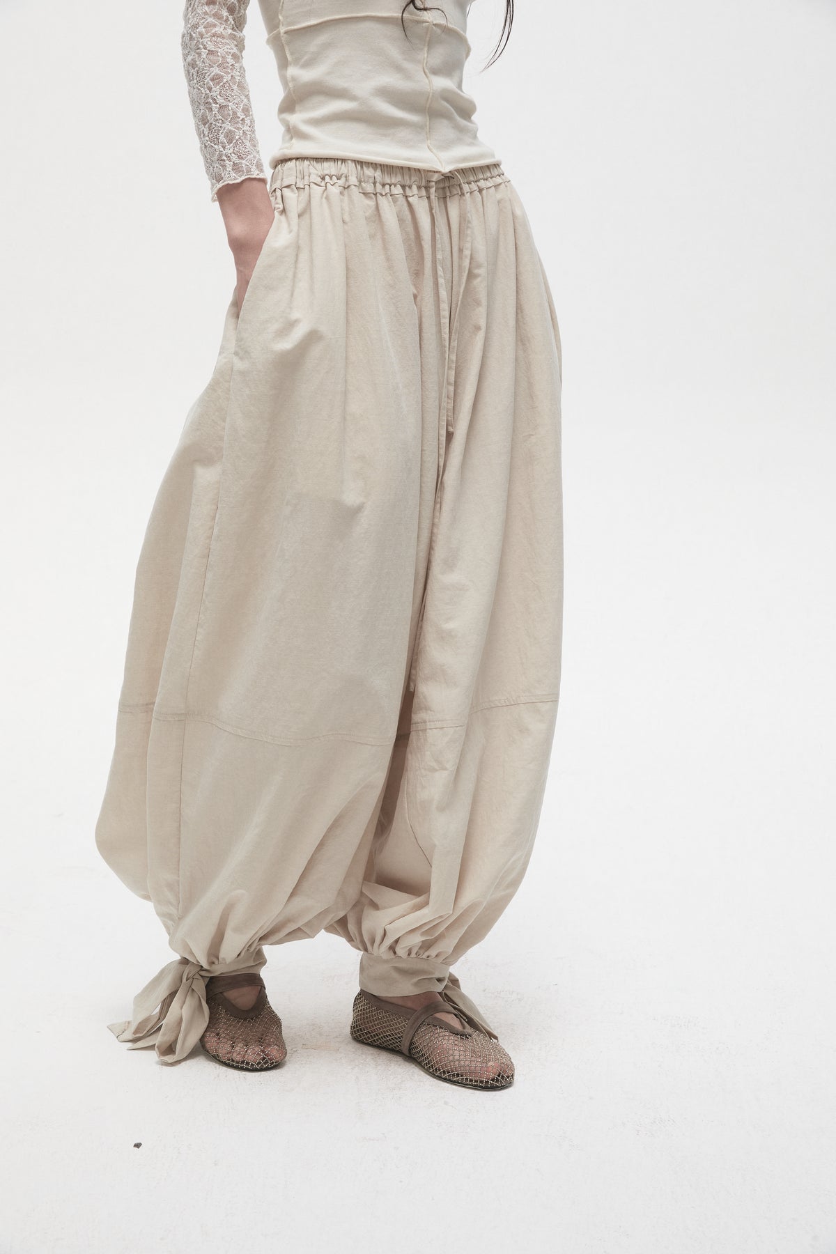 Light Khaki Balloon Pants