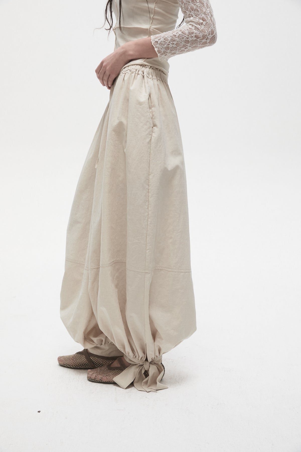 Light Khaki Balloon Pants