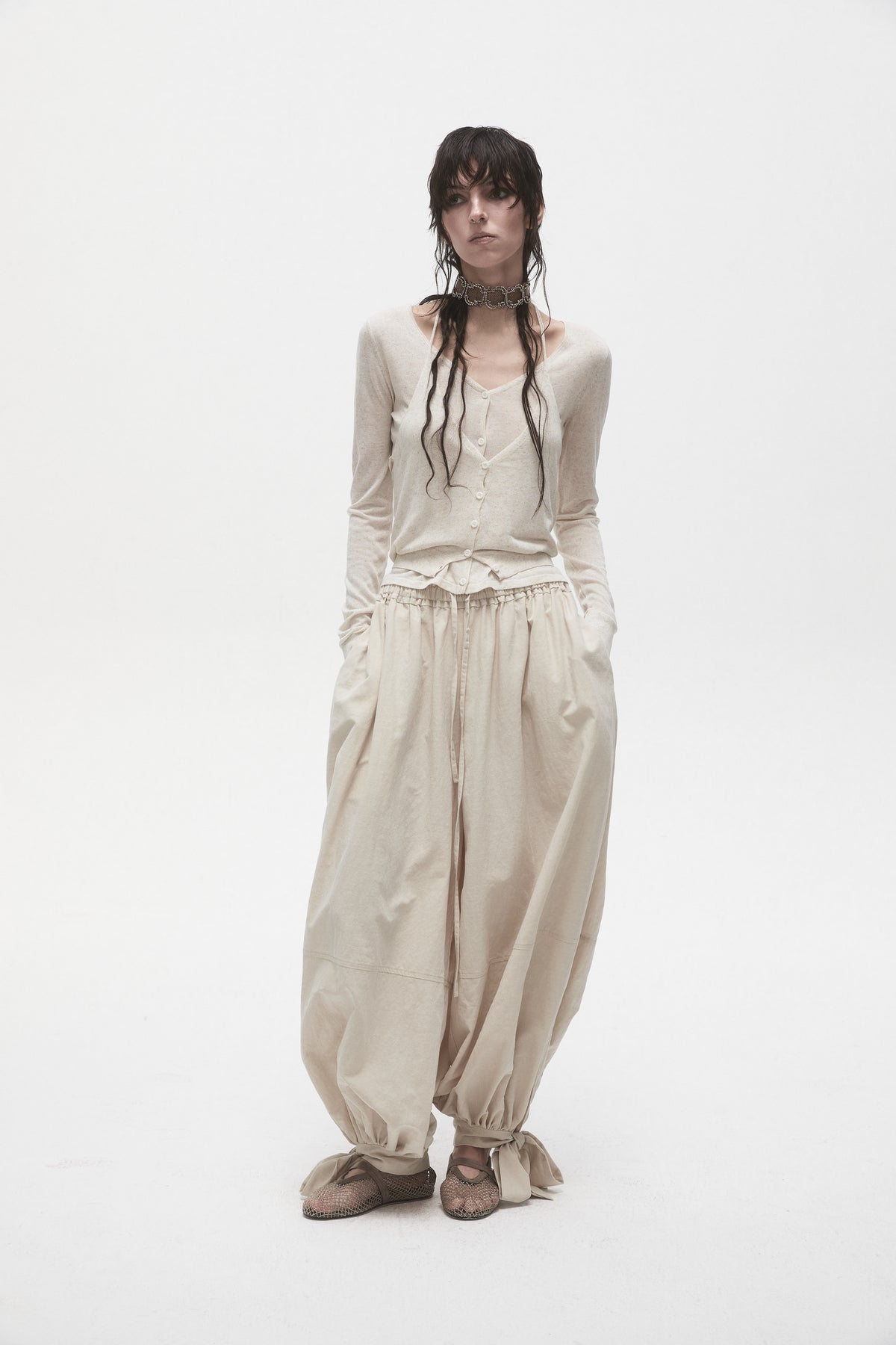 Light Khaki Balloon Pants
