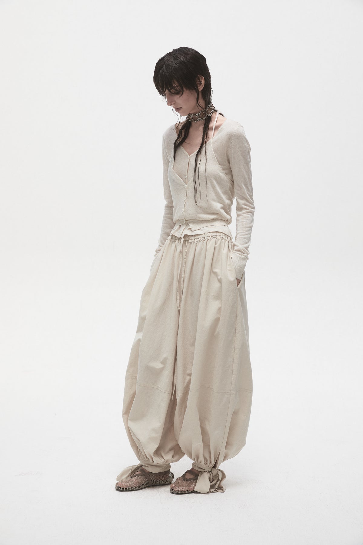 Light Khaki Balloon Pants