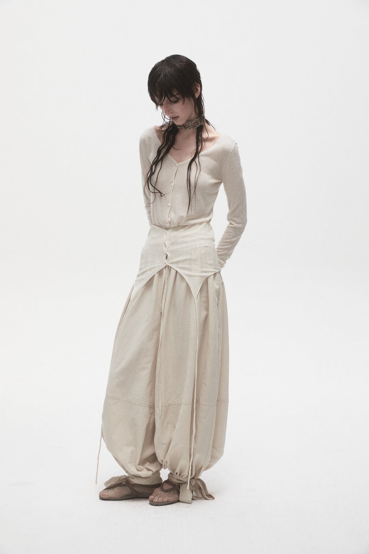 Light Khaki Balloon Pants