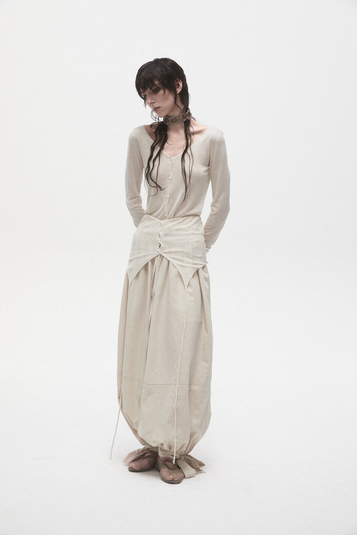 Light Khaki Balloon Pants