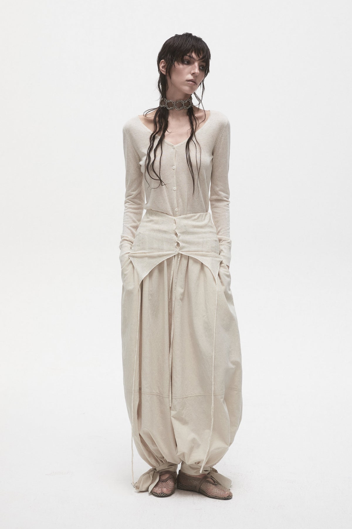 Light Khaki Balloon Pants