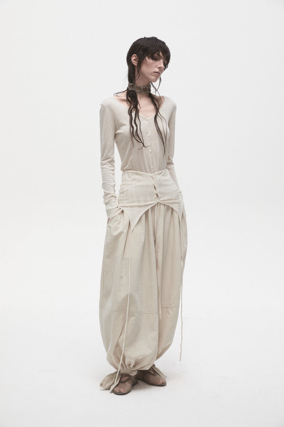 Light Khaki Balloon Pants