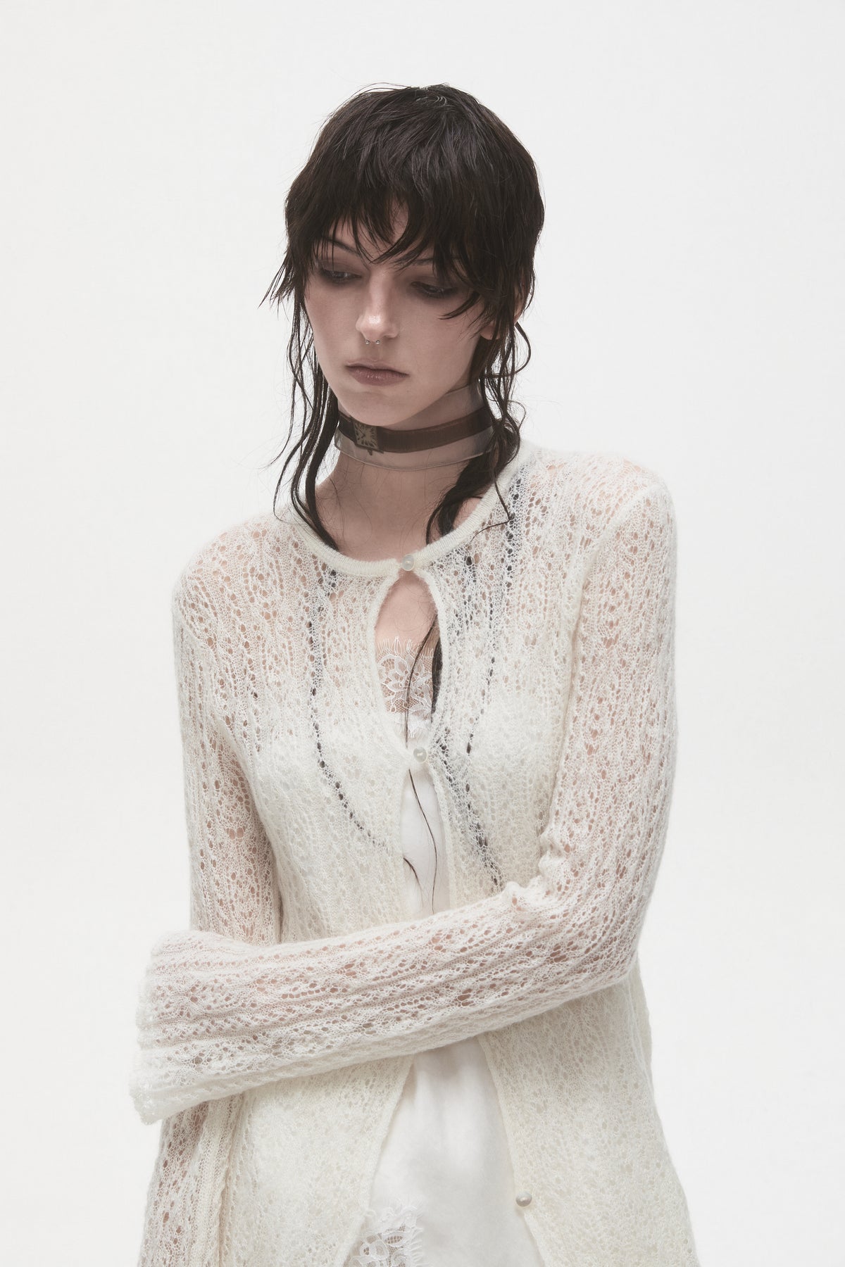 Mohair Knit Cardigan