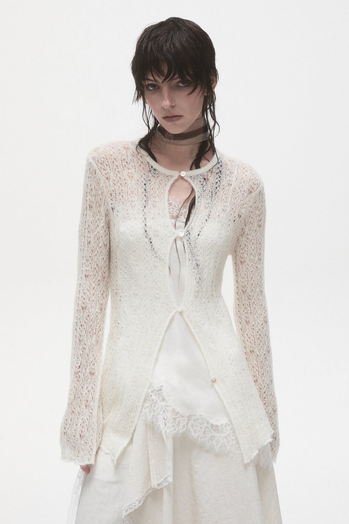 Mohair Knit Cardigan