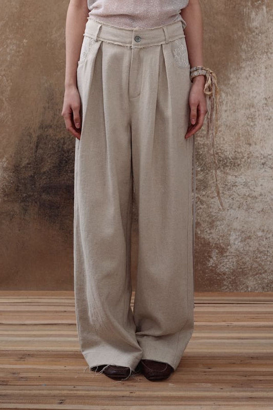 Linen Distressed Jeans