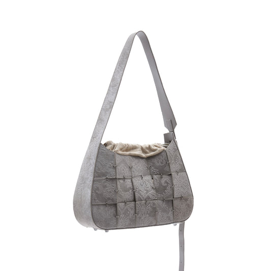 Grey Horsehair Crossbody Bag(Median)